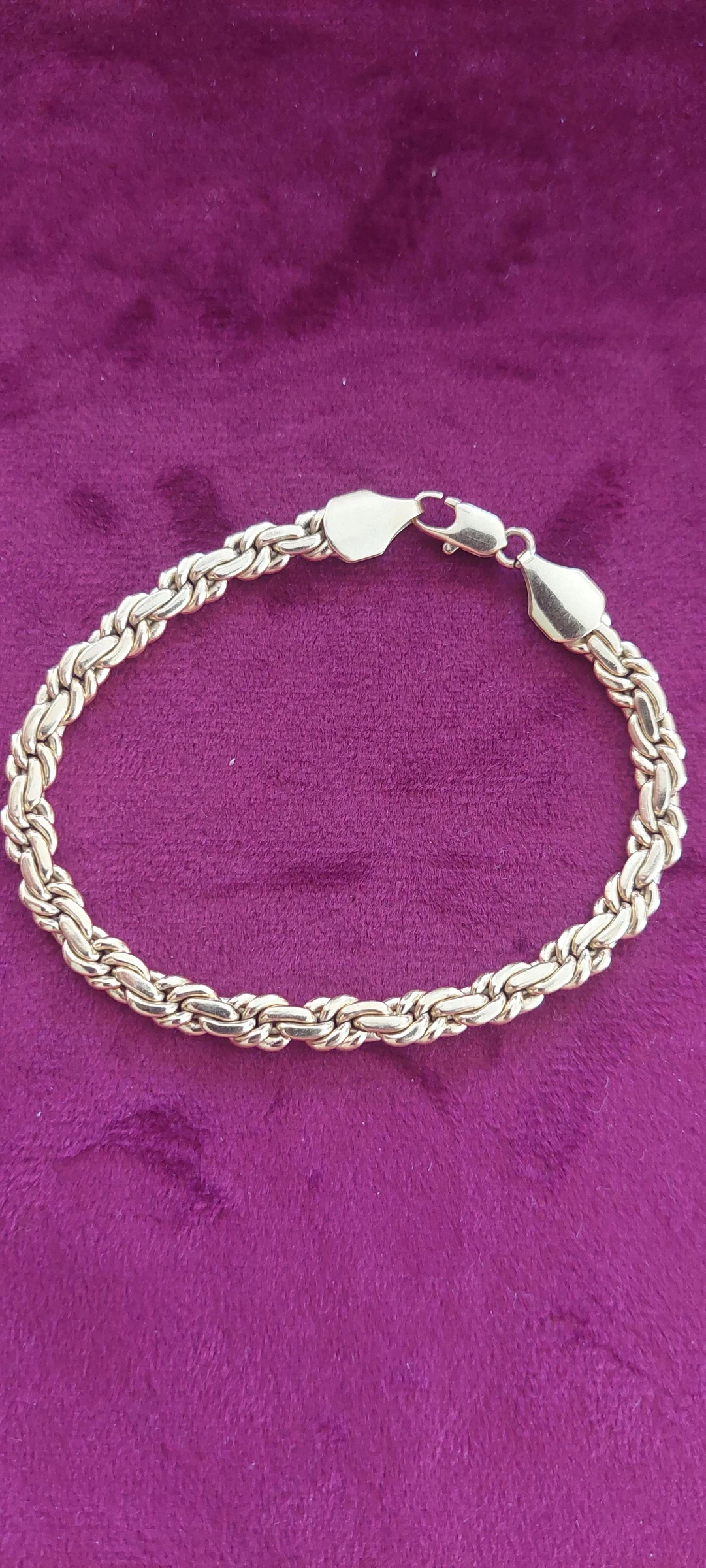 Bracelet maille palmier dorée 19.5 cm – 14.40g